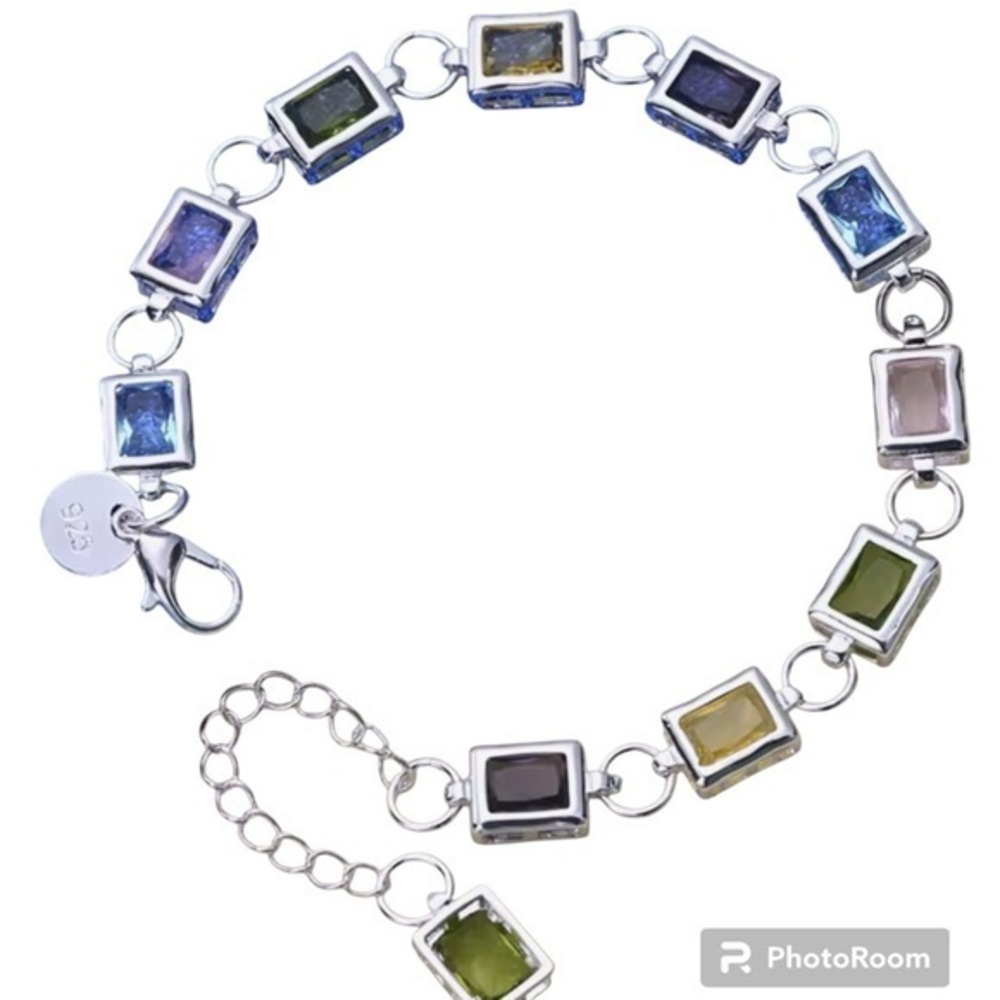 New .925 Multi-Color Stone Bracelet